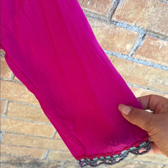 Johnny Was Magenta Embroidered Blouse - Picture 6 of 9